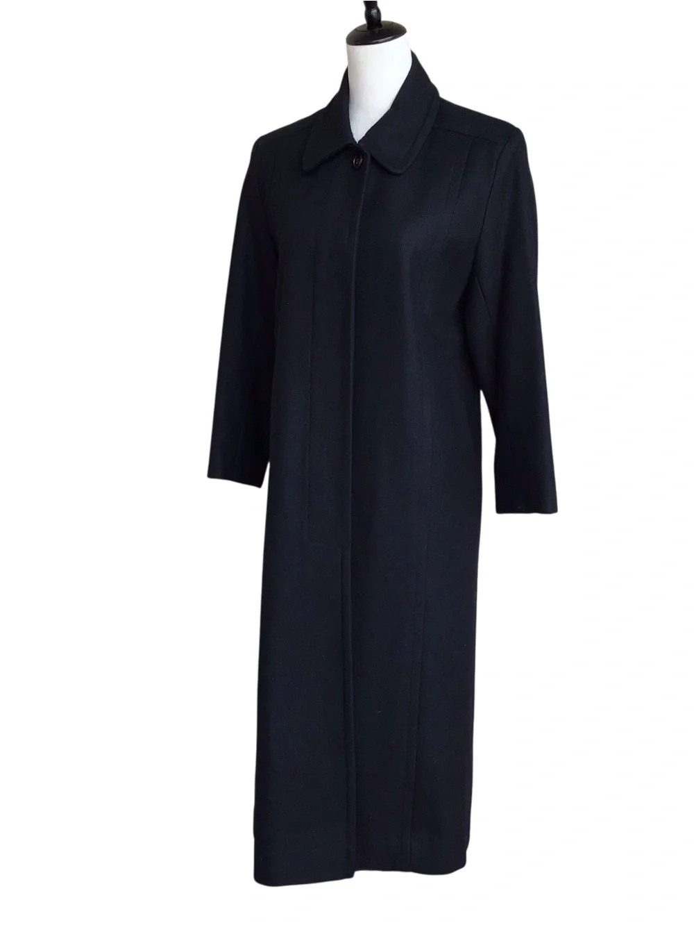 Herman Kay Vintage Black Wool Coat